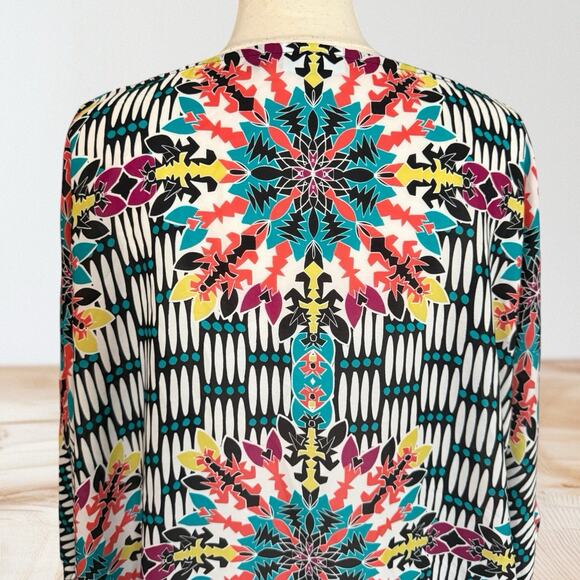Cynthia Rowley Kimono Hippie Boho Beach Cover Up Sz S/M Open Front Tribal Print - Picture 5 of 8